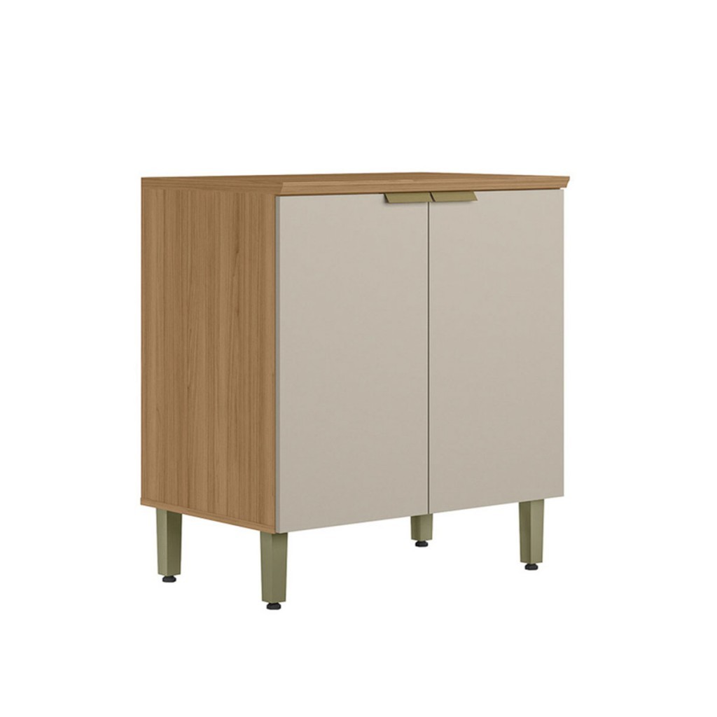 Balcão de Cozinha 80 Cm Selene 2 Portas 100% Mdf Jequitibá/Off White Fosco – Linea Brasil Balcão de Cozinha 80 Cm Selene 2 Portas 100% Mdf Jequitibá/Off White Fosco – Linea Brasil