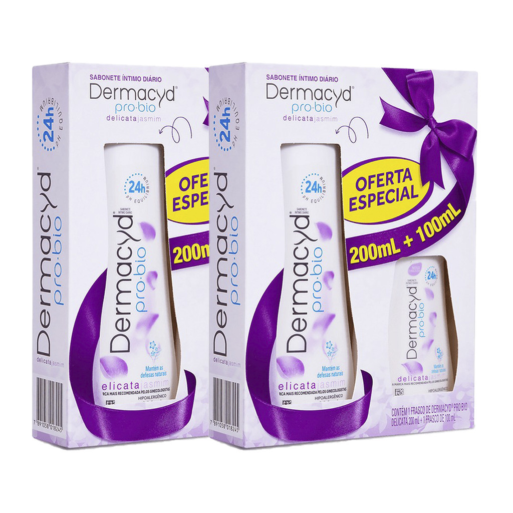 KIT C/2 SABONETE DERMACYD DELICATA DE JASMIM 200ML + 100ML KIT C/2 SABONETE DERMACYD DELICATA DE JASMIM 200ML + 100ML