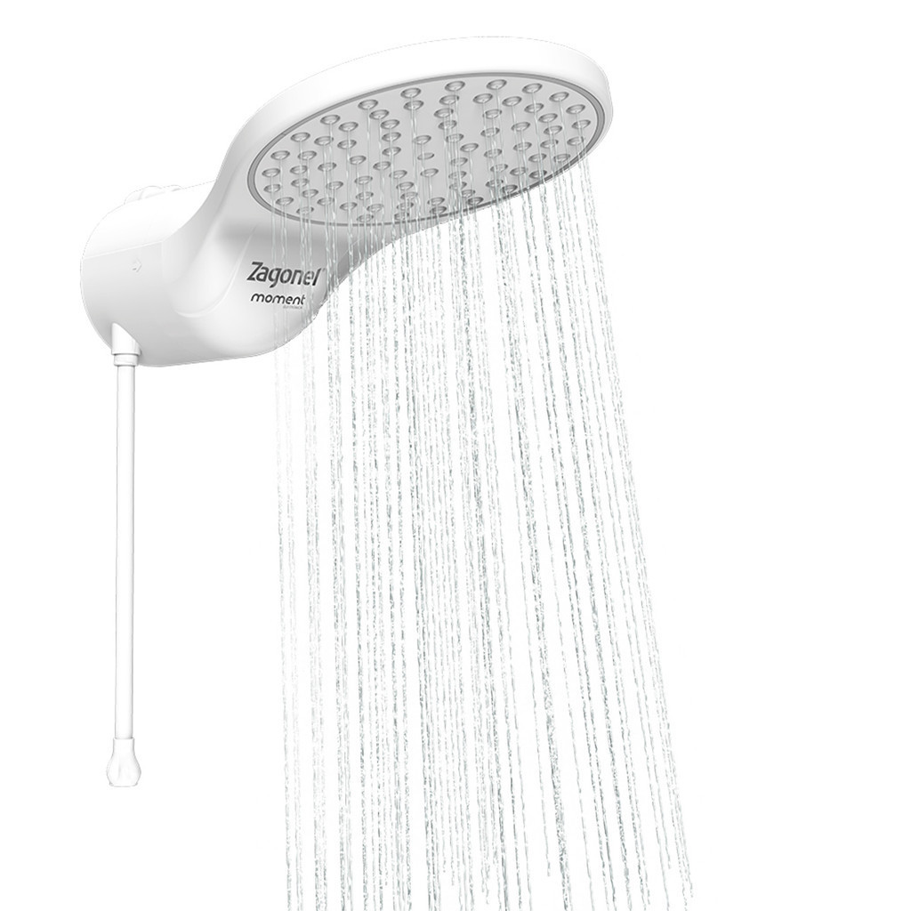Ducha Moment Zagonel Eletrônica Chuveiro Elétrico Branco Temperatura Progressiva 127V ou 220V Ducha Moment Zagonel Eletrônica Chuveiro Elétrico Branco Temperatura Progressiva 127V ou 220V
