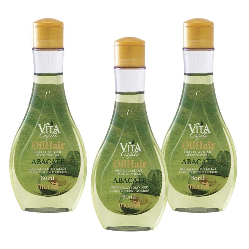 Kit 3 und Óleo Capilar Vita Capili Abacate 80ml Kit 3 und Óleo Capilar Vita Capili Abacate 80ml