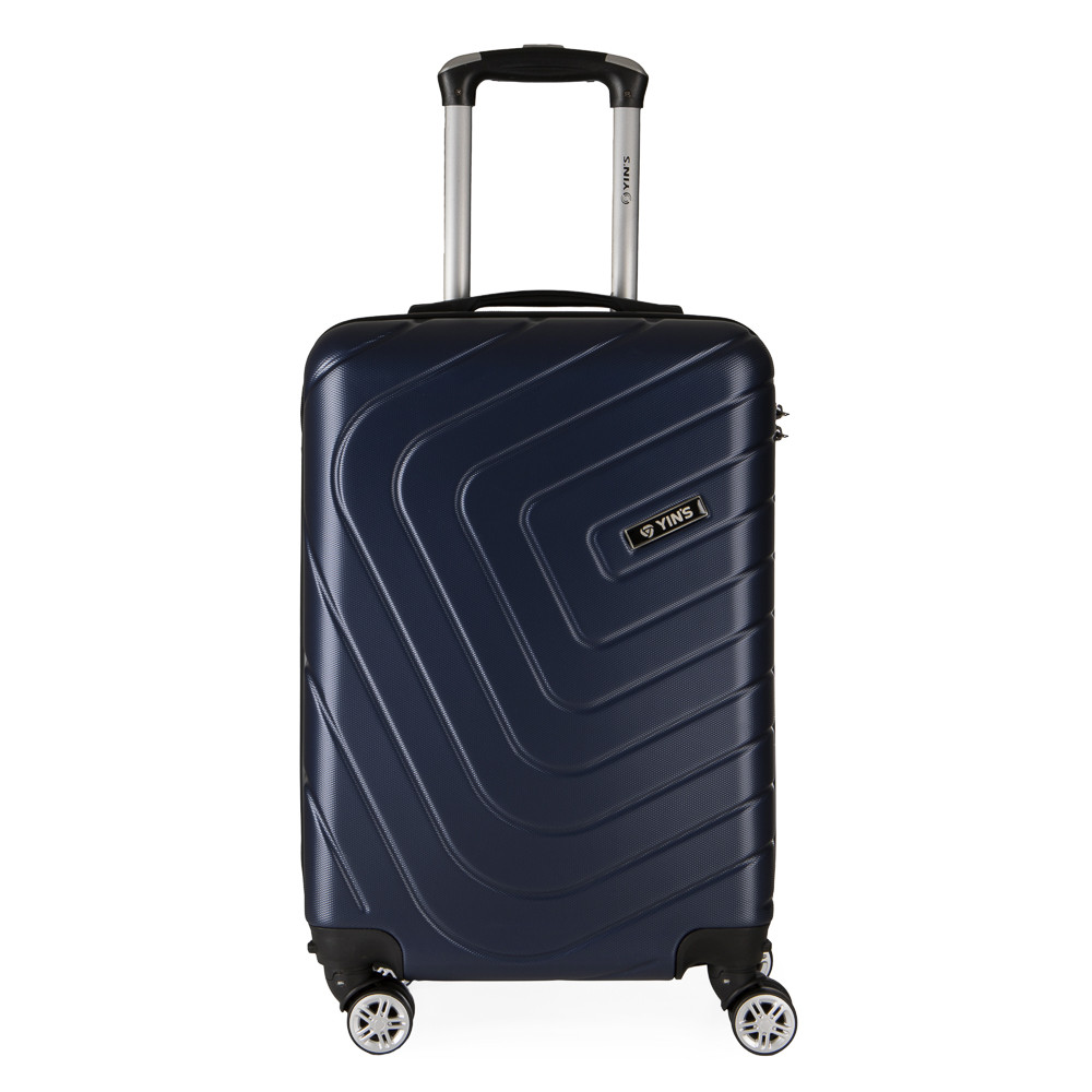 Mala de Bordo Pequena para Viagem em Abs Yins Ys21158 Cadeado Integrado Rodas Duplas Giro 360º Azul Mala de Bordo Pequena para Viagem em Abs Yins Ys21158 Cadeado Integrado Rodas Duplas Giro 360º Azul