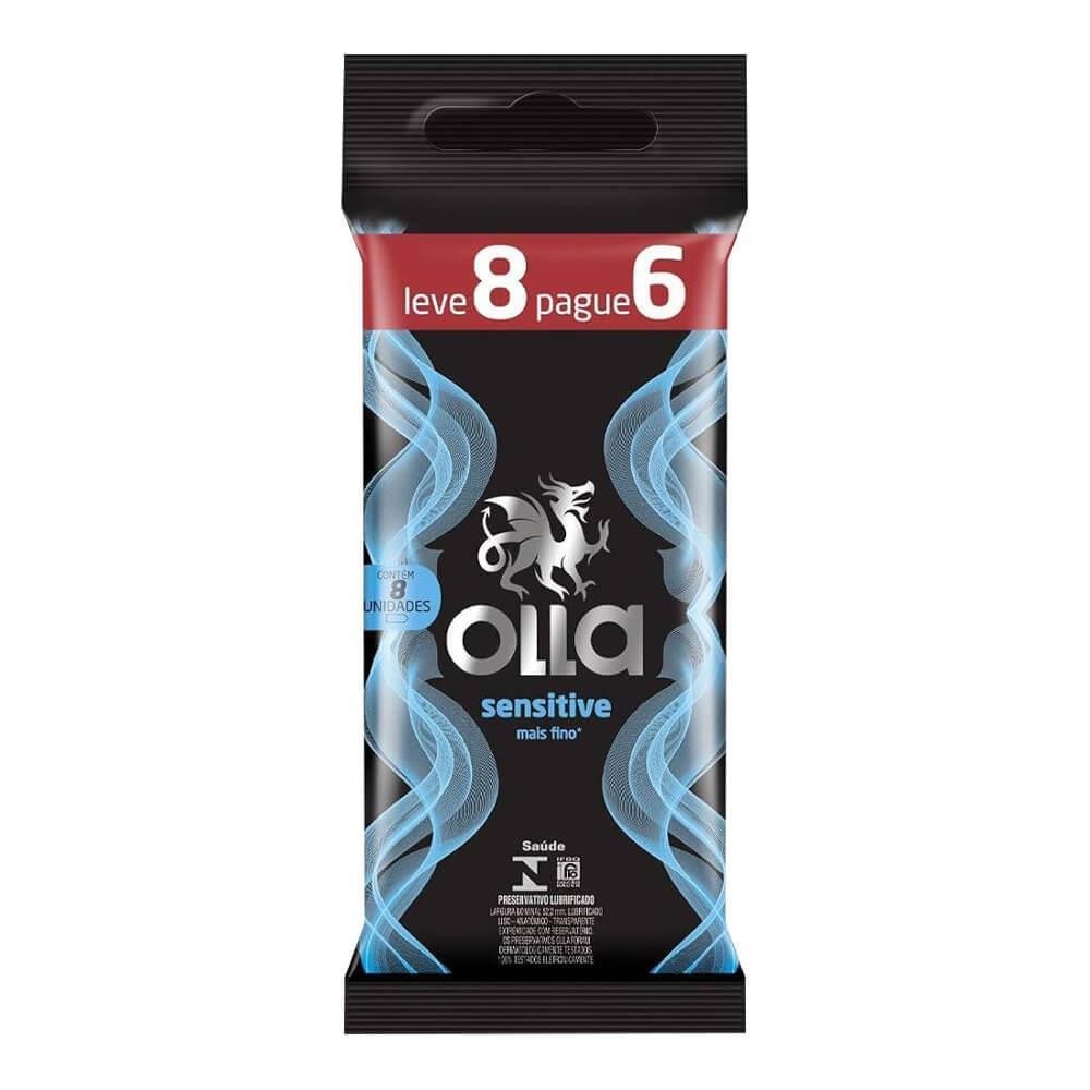 OLLA PRESERVATIVO SENSITIVE + FINO LEVE 8 PAGUE 6 UNIDADES OLLA PRESERVATIVO SENSITIVE + FINO LEVE 8 PAGUE 6 UNIDADES