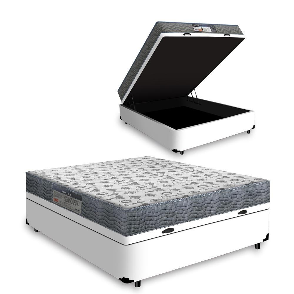 Cama Box Baú com Colchão de Espuma D33 Ortopédico Ortobom ISO 100 Viúva 128cm Cama Box Baú com Colchão de Espuma D33 Ortopédico Ortobom ISO 100 Viúva 128cm