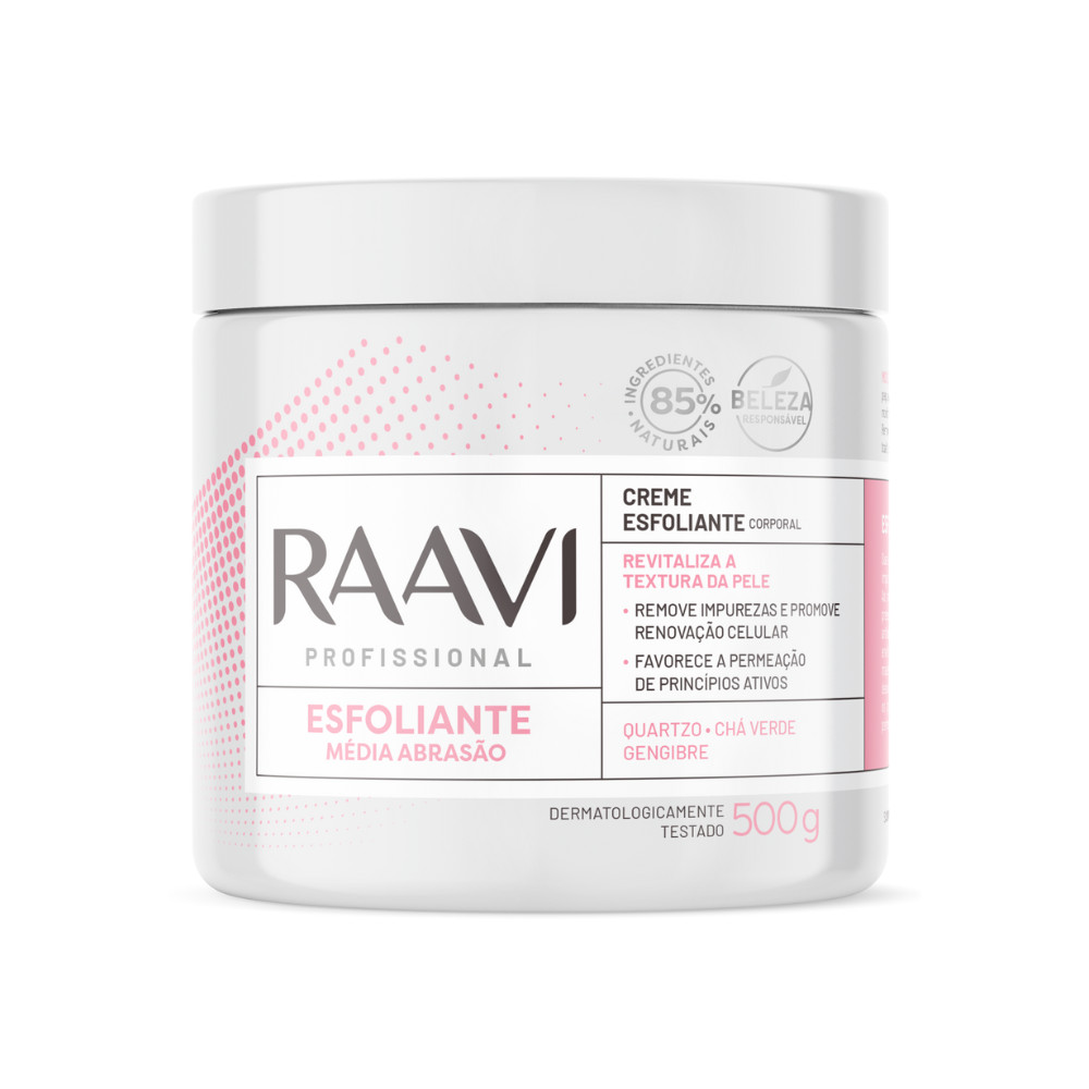 Creme Esfoliante Corporal Chá Verde Gengibre Raavi 500g Creme Esfoliante Corporal Chá Verde Gengibre Raavi 500g