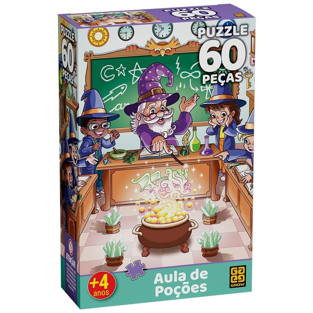 Puzzle 60 peças Aula de Poções Puzzle 60 peças Aula de Poções