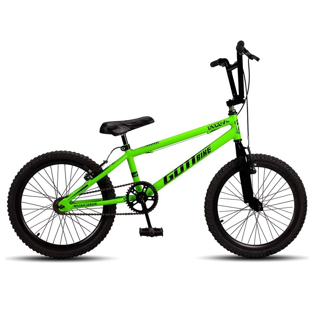 Bicicleta Infantil Aro 20 Bmx Freio V-Brake Verde e Preto Gottbike Bicicleta Infantil Aro 20 Bmx Freio V-Brake Verde e Preto Gottbike