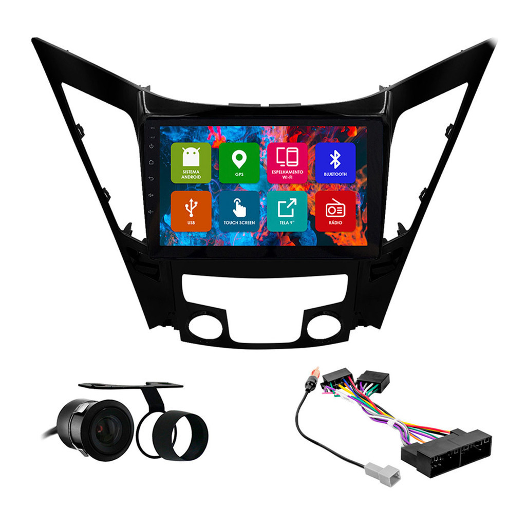 Kit Multimídia 9 Pol Sonata 11 A 2014 Android 2Gb Ram 32Gb Flash Quad-Core 2 Din Black Piano Wifi Gps Ips Camera Ré Kit Multimídia 9 Pol Sonata 11 A 2014 Android 2Gb Ram 32Gb Flash Quad-Core 2 Din Black Piano Wifi Gps Ips Camera Ré