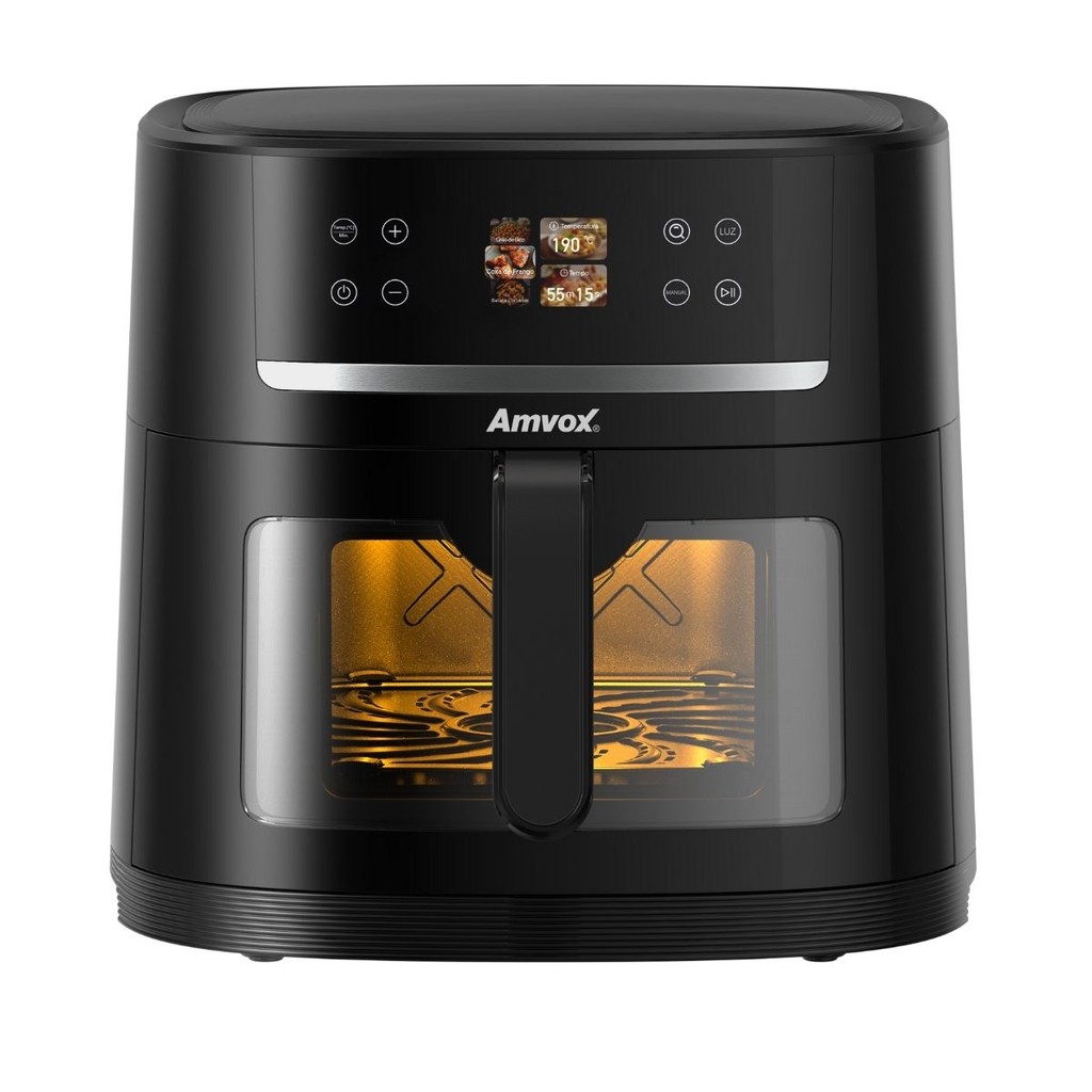 Air Fryer fritadeira de ar com Inteligência Artificial 8L 1700W Amvox ARF 1480 Digital Black Air Fryer fritadeira de ar com Inteligência Artificial 8L 1700W Amvox ARF 1480 Digital Black