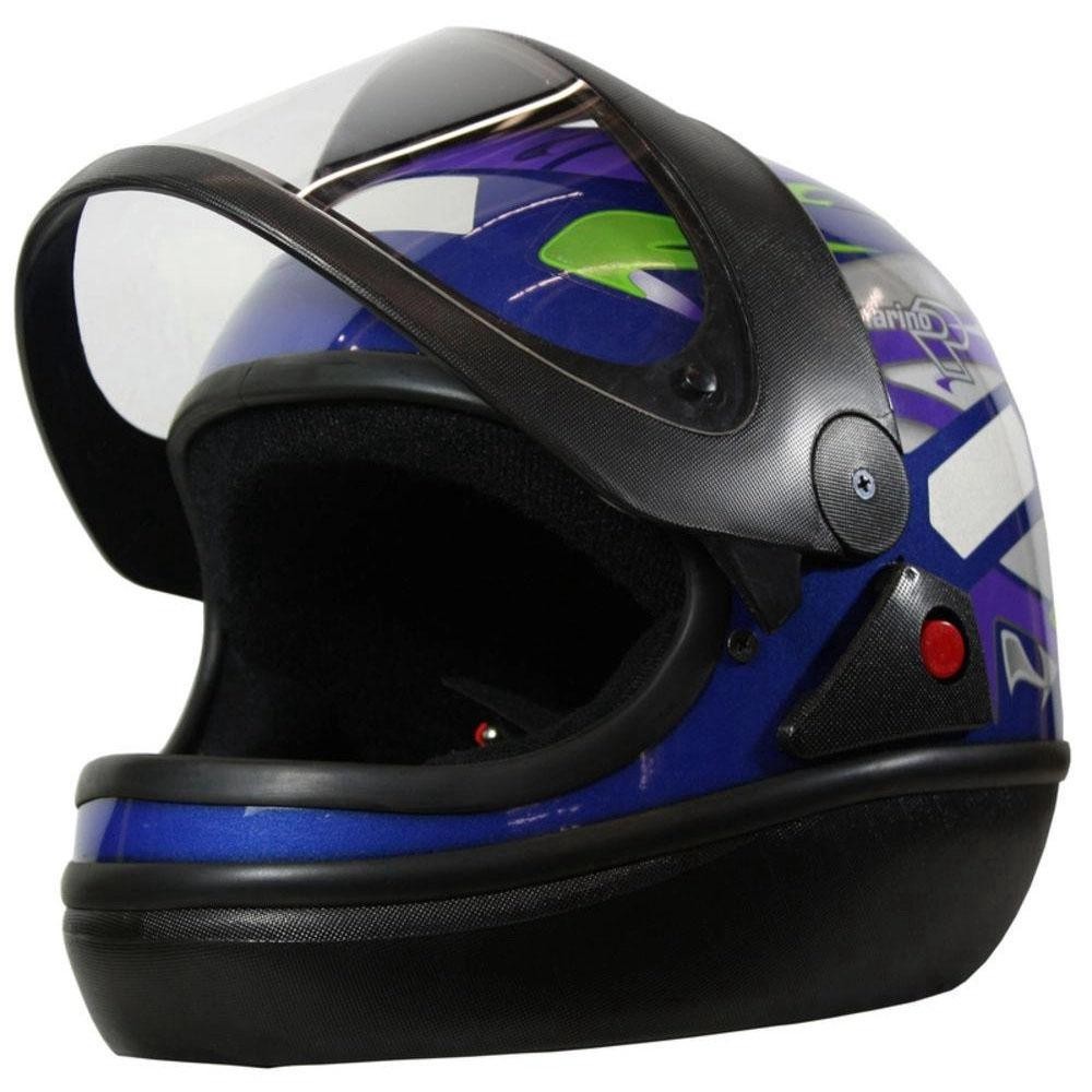 Capacete Moto Azul San Marino  58