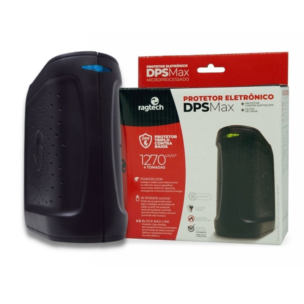 Protetor Eletrônico Digital Ragtech DPS Max STD Bivolt 127/220V 60Hz Código 20DPS4770 Protetor Eletrônico Digital Ragtech DPS Max STD Bivolt 127/220V 60Hz Código 20DPS4770
