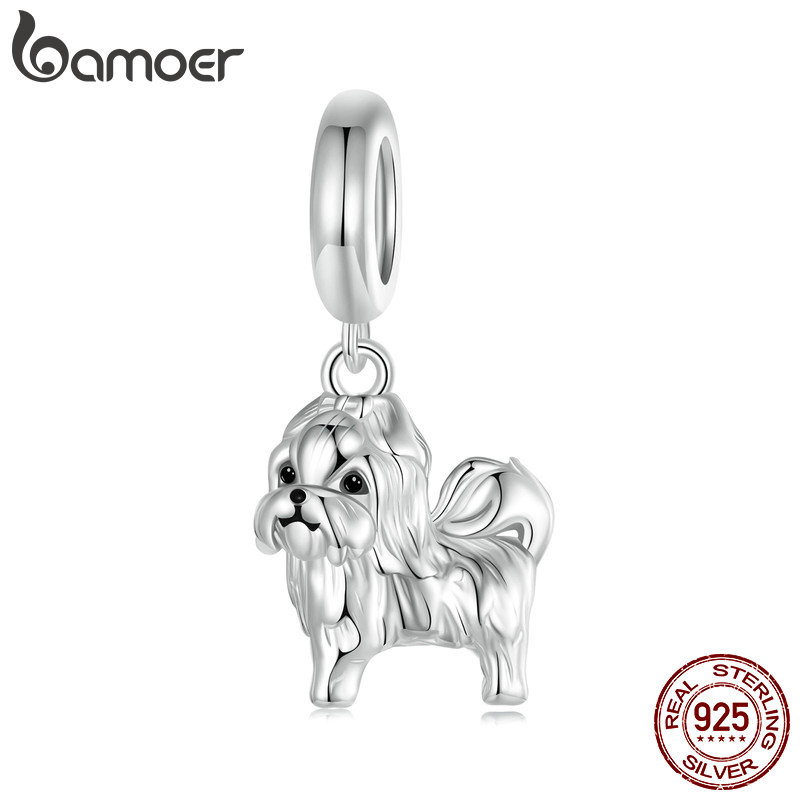 Bamoer 925 Sterling Sliver Charme Xishi Dog Pendant Acessórios Para Pulseira Bamoer 925 Sterling Sliver Charme Xishi Dog Pendant Acessórios Para Pulseira