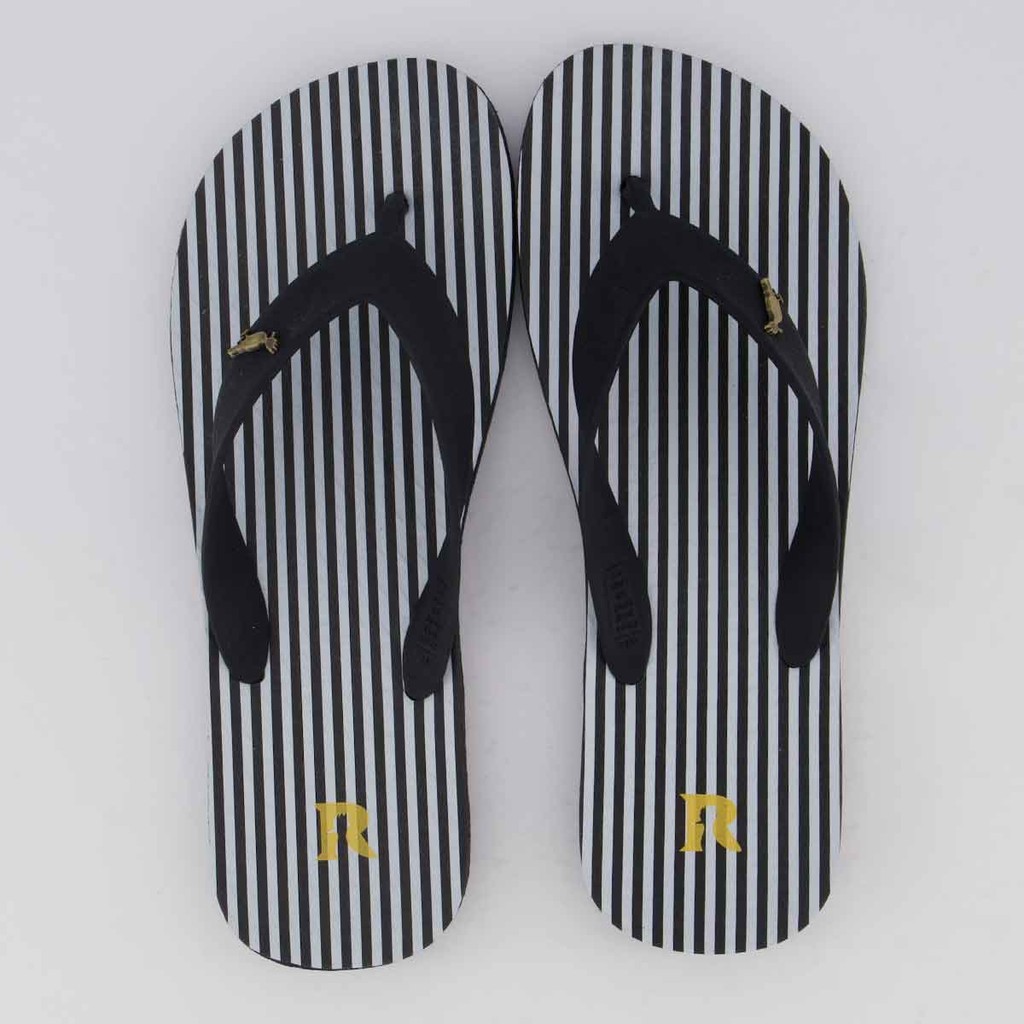 Chinelo Reserva Trancoso Listrado II Preto e Branco Chinelo Reserva Trancoso Listrado II Preto e Branco