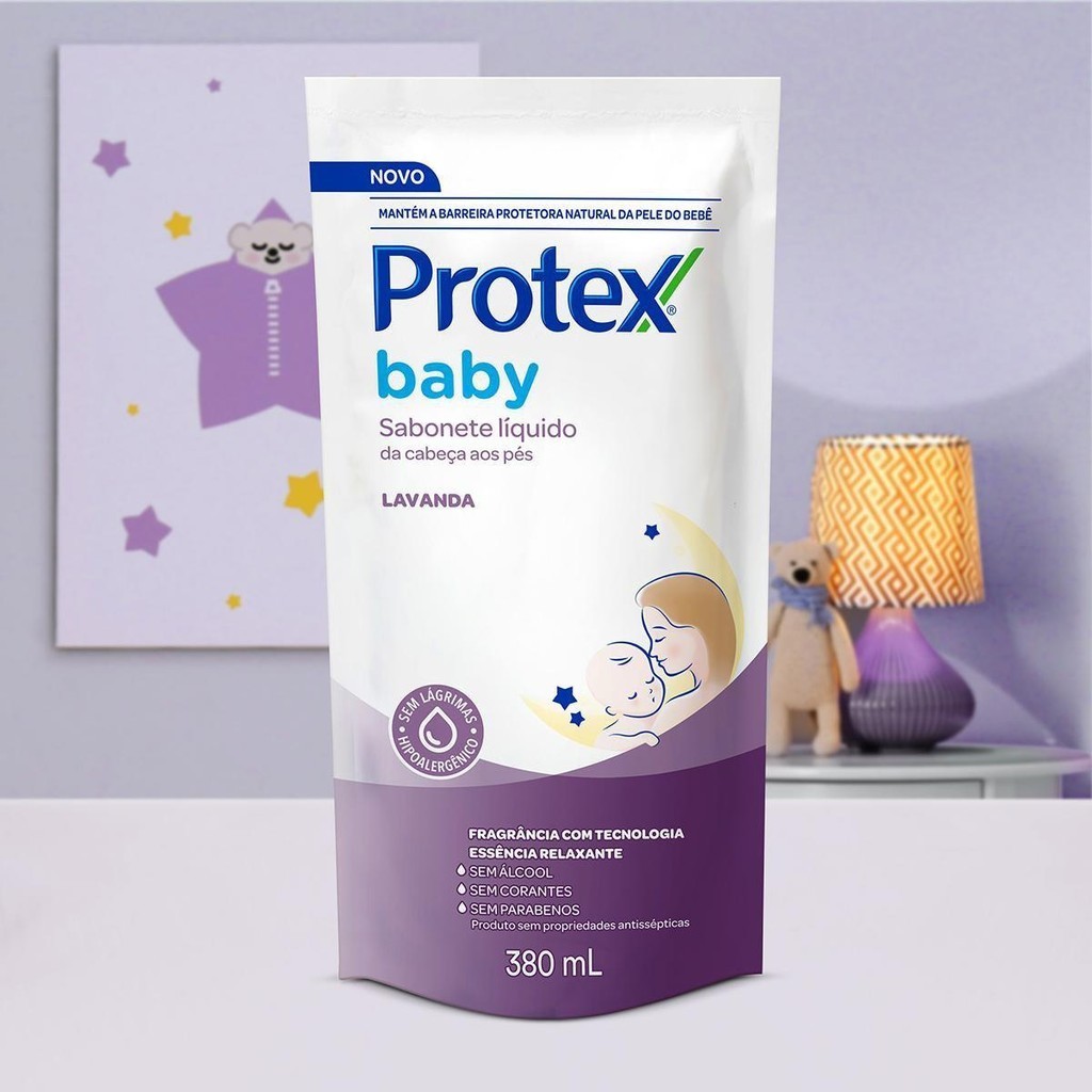 Refil Sabonete Líquido para Bebês Protex Baby Lavanda 380ml Refil Sabonete Líquido para Bebês Protex Baby Lavanda 380ml
