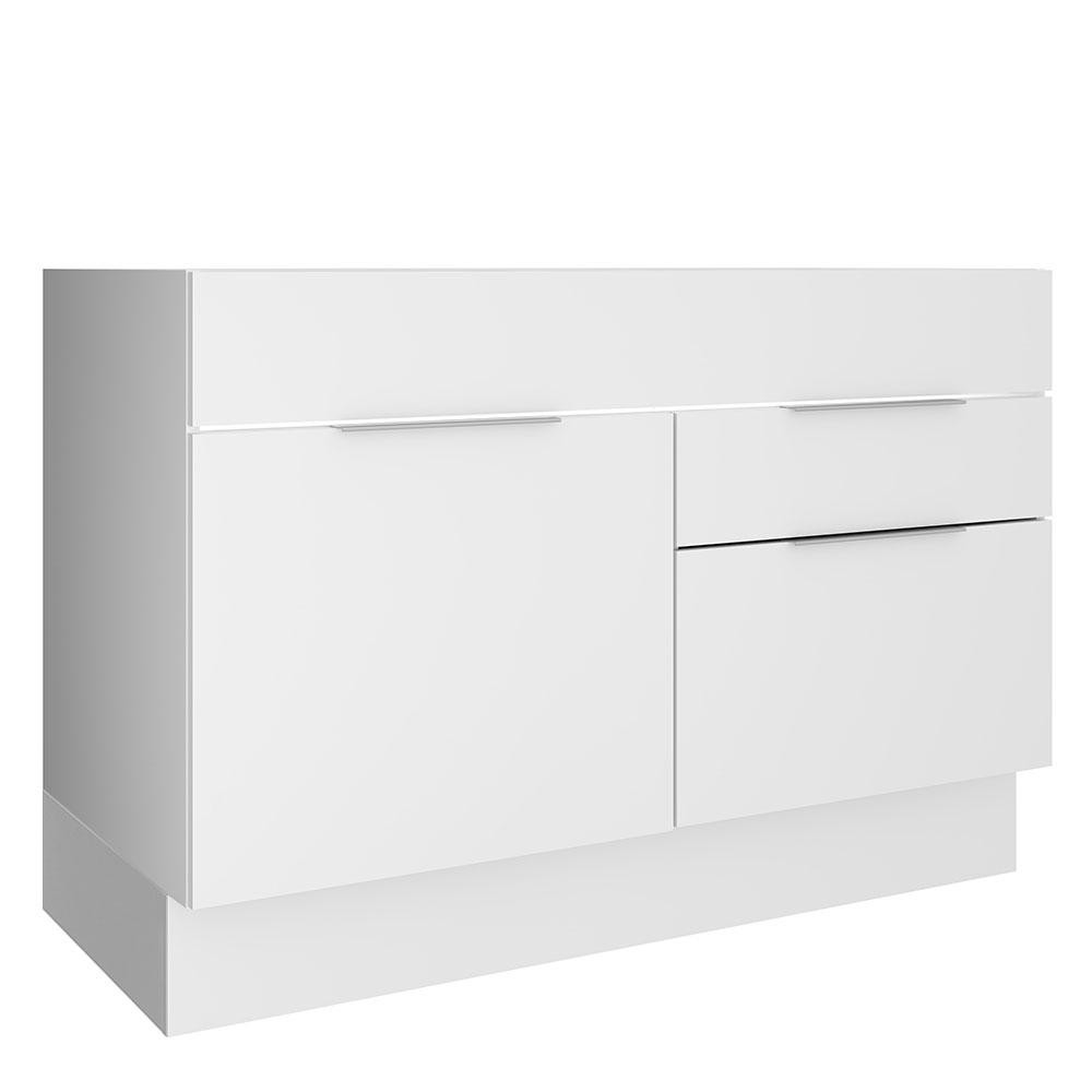 Balcão de Pia Madesa Stella 1 Porta e 2 Gavetas – Branco Balcão de Pia Madesa Stella 1 Porta e 2 Gavetas – Branco
