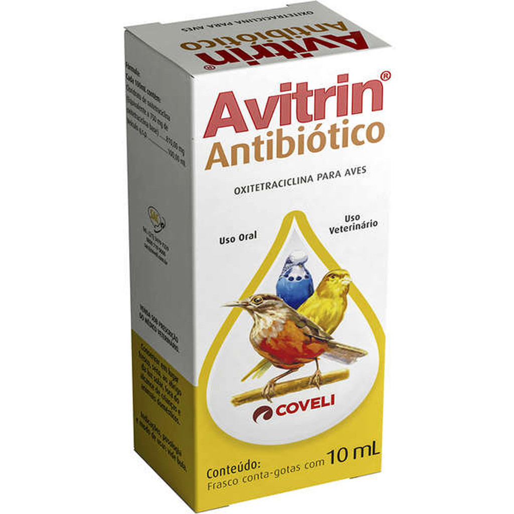 Avitrin Antibiótico Coveli para Pássaros – 10 mL Avitrin Antibiótico Coveli para Pássaros – 10 mL