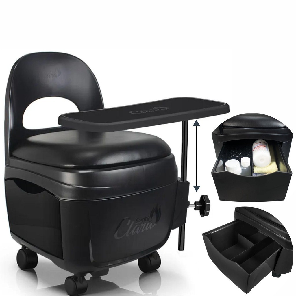 Cirandinha Cadeira Preta Diva Para Manicure Pedicure Cirandinha Cadeira Preta Diva Para Manicure Pedicure