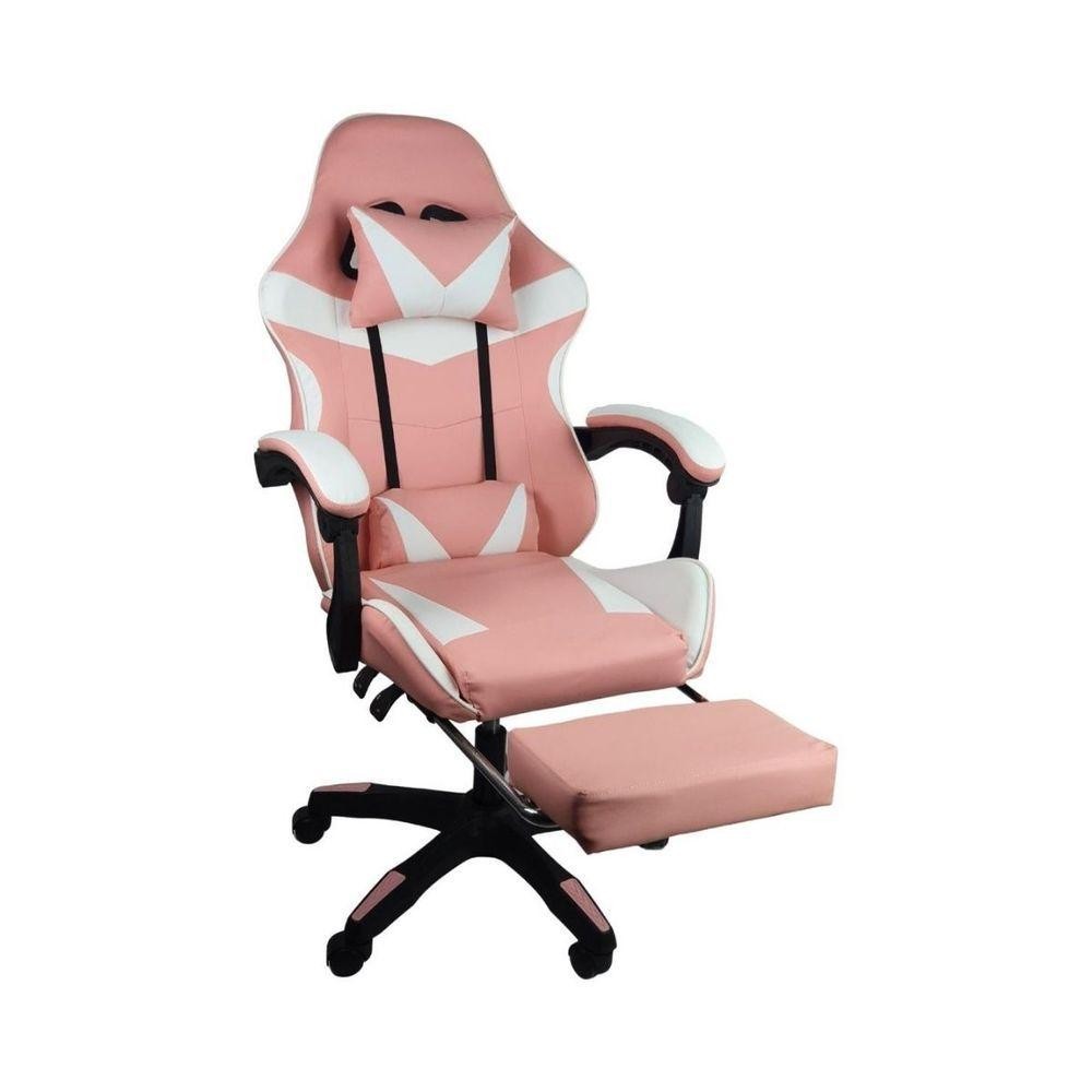 Cadeira Gamer Stillus Ergonômica Com Apoio Para Os Pés Rosa Chiclete Cadeira Gamer Stillus Ergonômica Com Apoio Para Os Pés Rosa Chiclete
