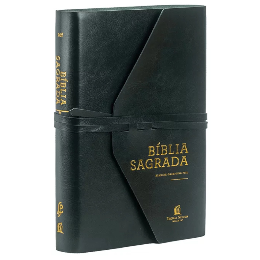 A Bíblia Sagrada | Almeida Corrigida Fiel | Letra Grande | Capa Luxo Courosoft Verde