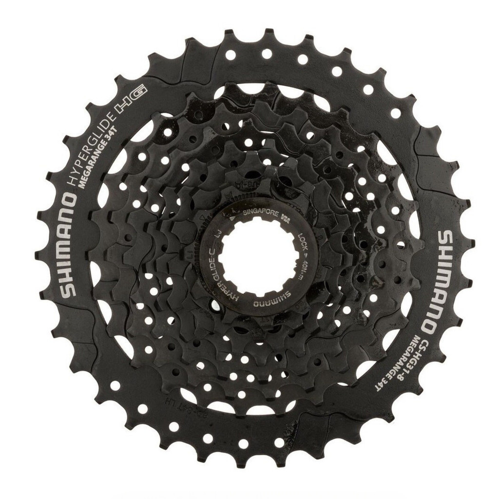 CASSETE 8V SHIMANO CS-HG31 11/34D – MEGARANGE – PRETO CASSETE 8V SHIMANO CS-HG31 11/34D – MEGARANGE – PRETO