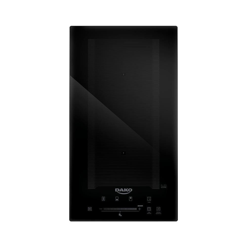 Cooktop de Indução 2 Bocas Preto com Zona Flexível Dako 220V Cooktop de Indução 2 Bocas Preto com Zona Flexível Dako 220V