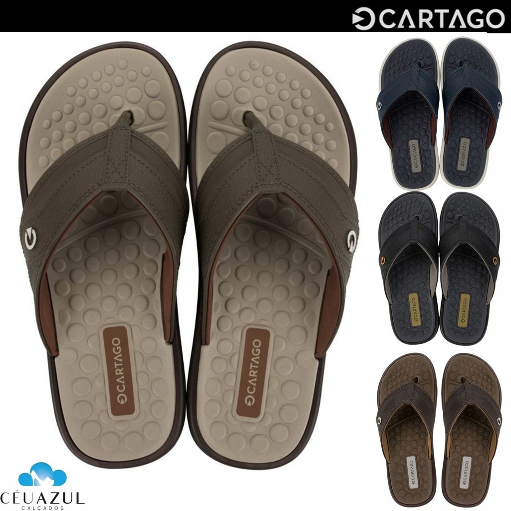 Chinelo Masculino Cartago Veneto III Original Lançamento Chinelo Masculino Cartago Veneto III Original Lançamento