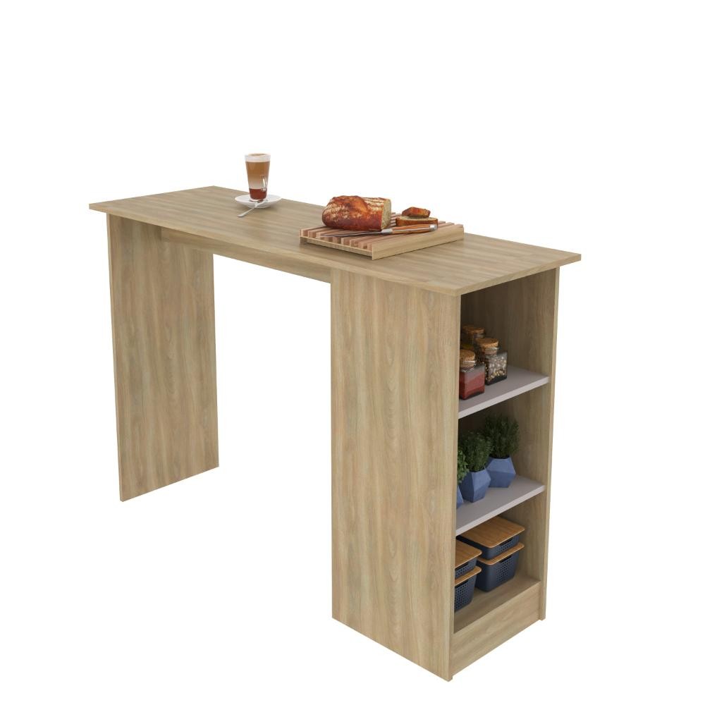 Bancada Gourmet para Cozinha Ravenna 136cm Dourado/Fumê – J Carvalho