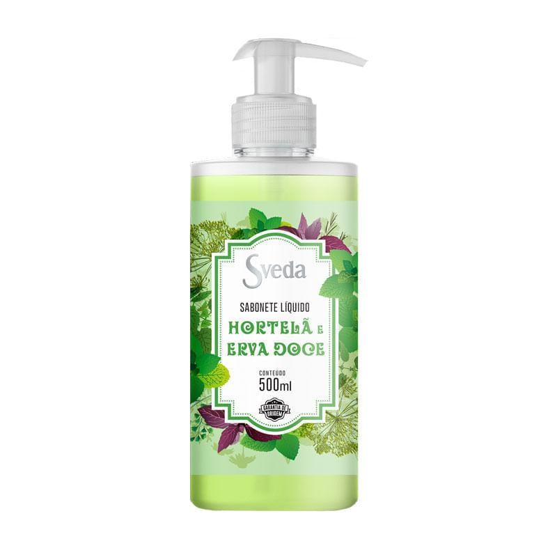 Sabonete Líquido Sveda Hortelã e Erva Doce 500ml Sabonete Líquido Sveda Hortelã e Erva Doce 500ml