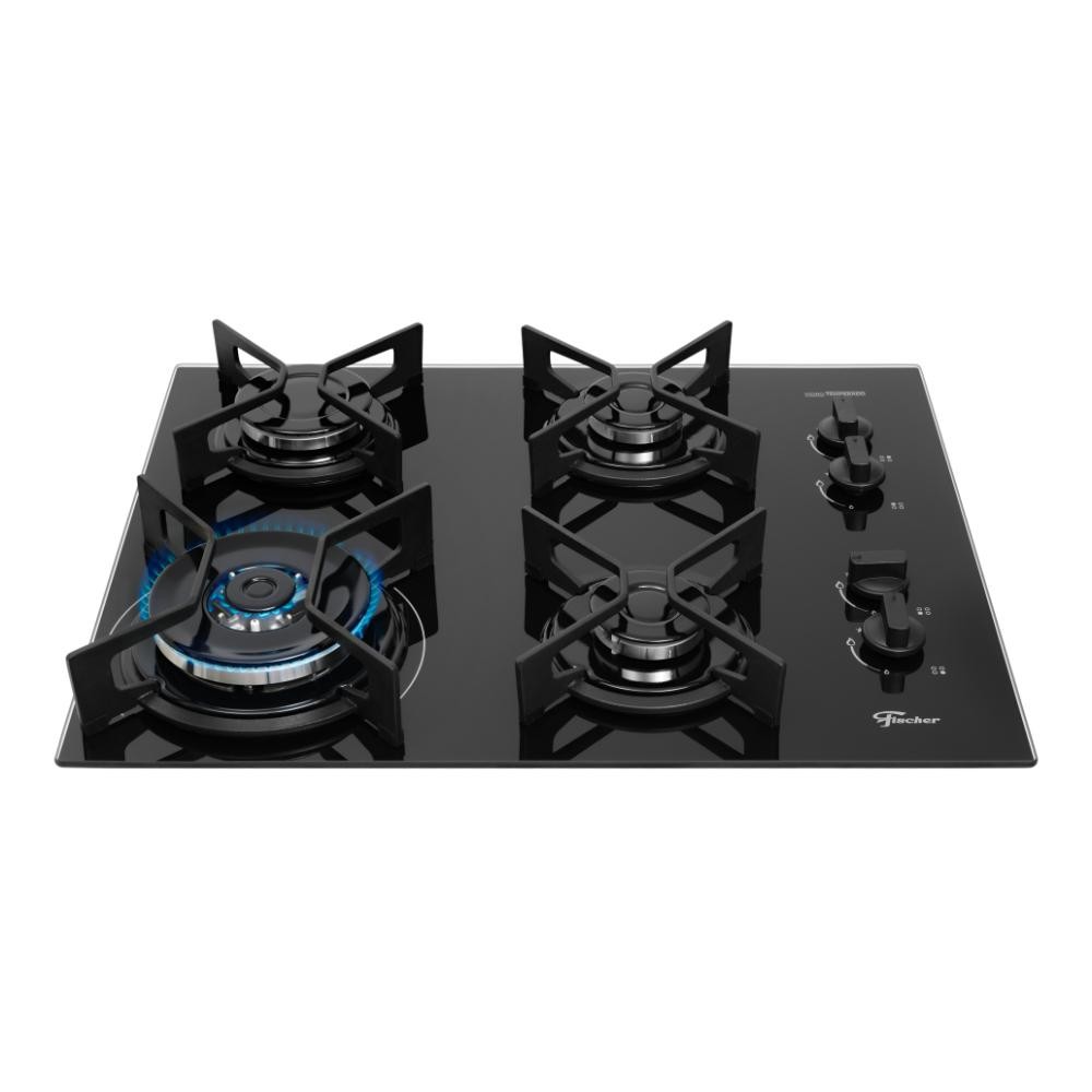 Cooktop 4 Bocas Fischer Fit Line a Gás com Mesa de Vidro Temperado e Tripla Chama Preto Bivolt Cooktop 4 Bocas Fischer Fit Line a Gás com Mesa de Vidro Temperado e Tripla Chama Preto Bivolt - Oferta na Shopee