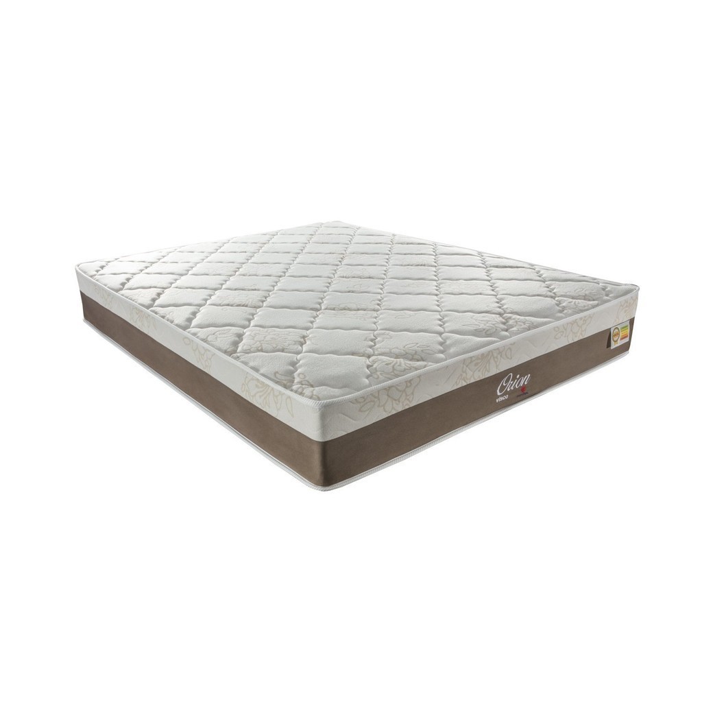 Colchão Queen Orion Molas Ensacadas Linha 28X 198X 158cm Branco/Tabaco Montreal Queen