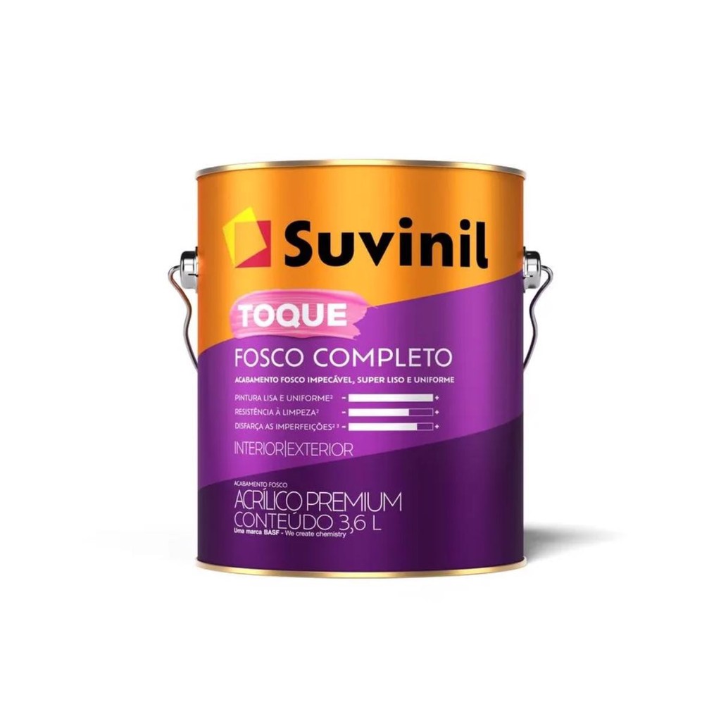 Tinta Toque Fosco Completo Cores Especiais 3,6L Suvinil Tinta Toque Fosco Completo Cores Especiais 3,6L Suvinil