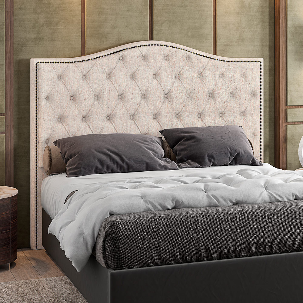 Cabeceira Cama Box Casal King 195 cm P05 Grécia Linho Cru – Lyam Decor Cabeceira Cama Box Casal King 195 cm P05 Grécia Linho Cru – Lyam Decor