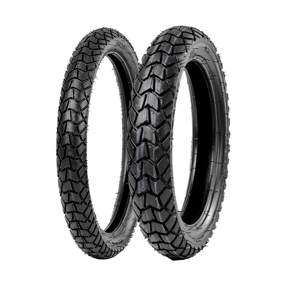 Jogo Pneus de Moto Maggion Viper 90/90-21 54T + 120/80-18 62T TT Jogo Pneus de Moto Maggion Viper 90/90-21 54T + 120/80-18 62T TT