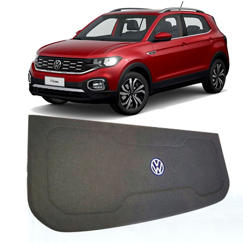 Tampão Porta Malas Volkswagen T-Cross 2018 a 2023 R-Acoustic Bagagito Carpete Grafite Tampão Porta Malas Volkswagen T-Cross 2018 a 2023 R-Acoustic Bagagito Carpete Grafite