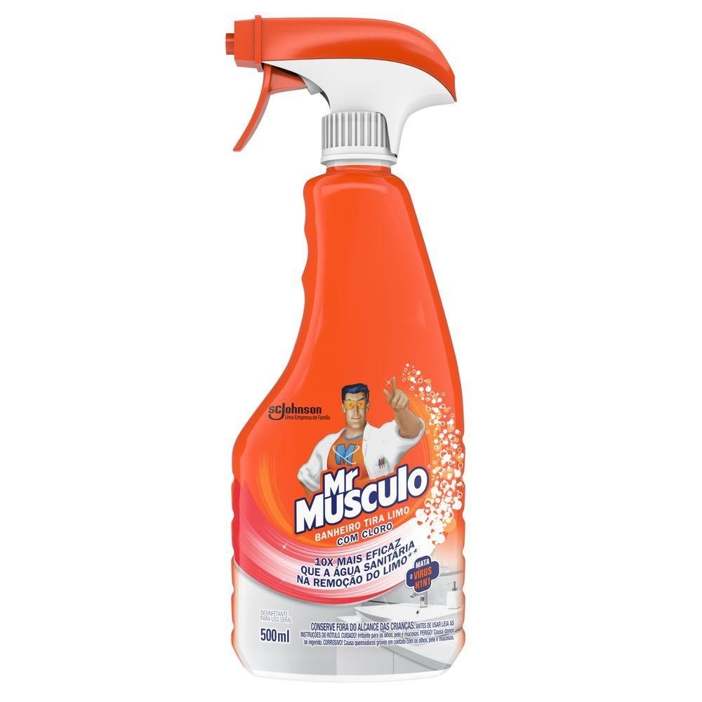 Desinfetante para Uso Geral Mr Músculo Poderoso Banheiro Tira-Limo 500ml Borrifador Desinfetante para Uso Geral Mr Músculo Poderoso Banheiro Tira-Limo 500ml Borrifador