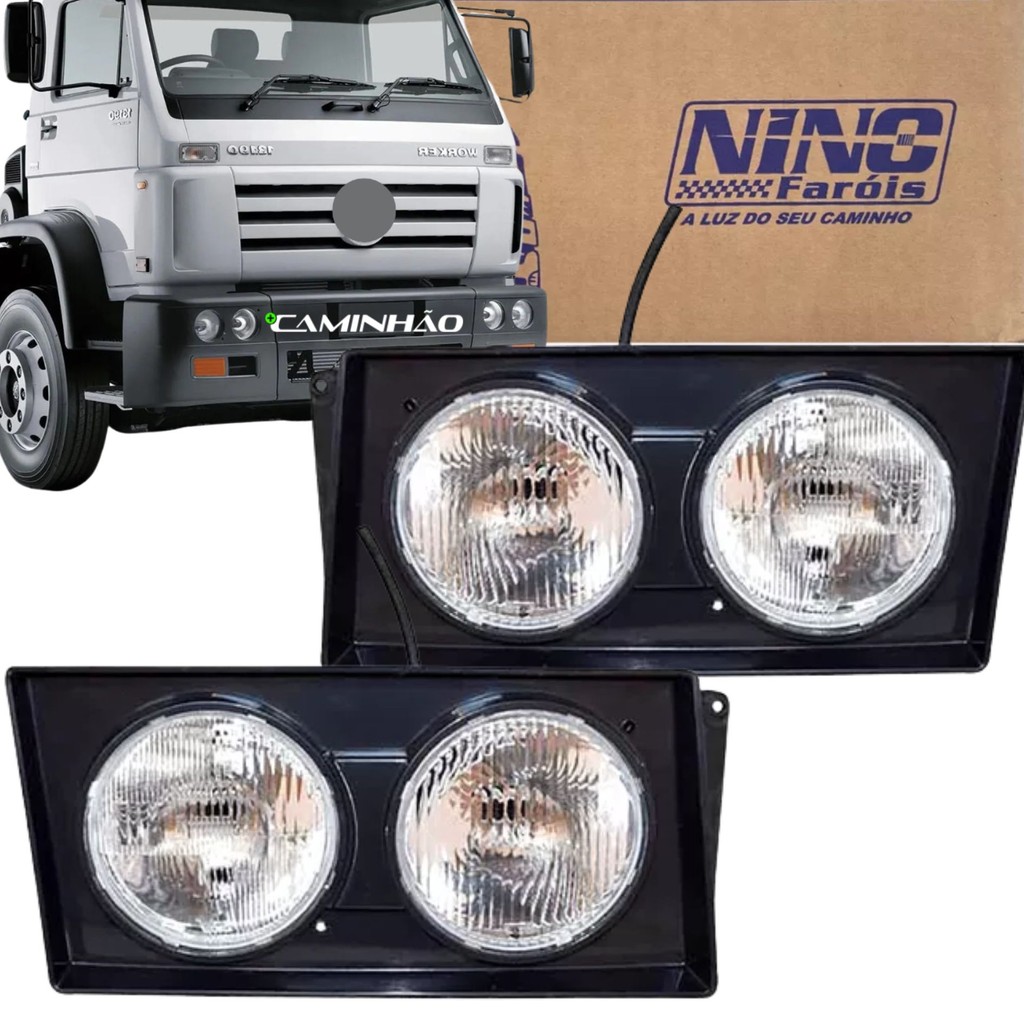 Par Farol Principal Volkswagen Titan Worker – 2000 em diante – Nino (F-179 / F-180 / 2SO941008AB42 / 2SO941008AB41 Par Farol Principal Volkswagen Titan Worker – 2000 em diante – Nino (F-179 / F-180 / 2SO941008AB42 / 2SO941008AB41