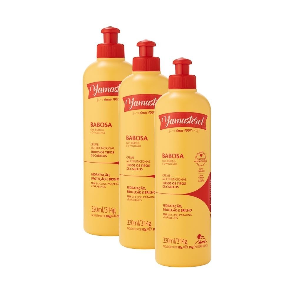 Kit Creme Para Pentear Yamasterol Babosa 320g (3 unidade) Kit Creme Para Pentear Yamasterol Babosa 320g (3 unidade)