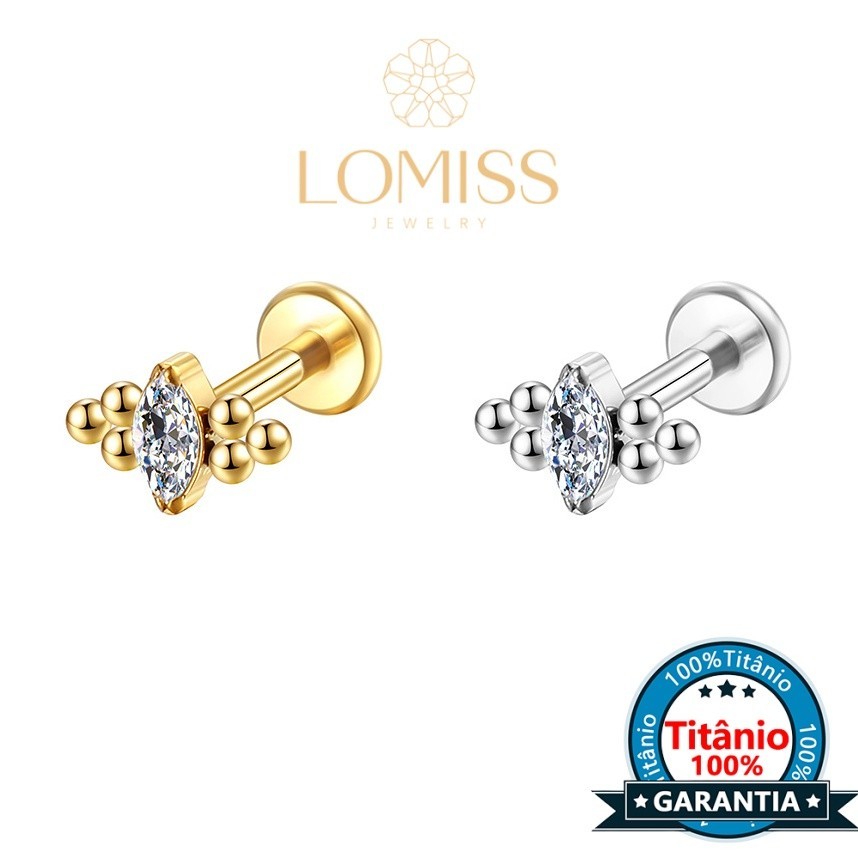 【LOMISS】Piercing Hélix Tragus Conch Boca-Medusa Labret Titânio G23 PVD Indiano Zircônia Lomiss piercing 【LOMISS】Piercing Hélix Tragus Conch Boca-Medusa Labret Titânio G23 PVD Indiano Zircônia Lomiss piercing
