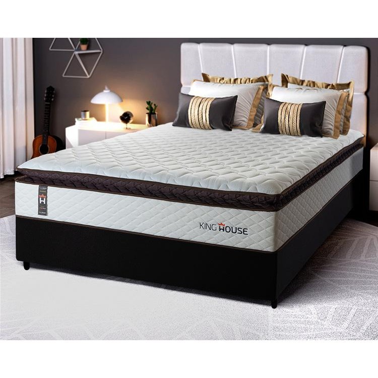 Conjunto Cama Box Espuma San Diego Branco Casal 138x188x67 Conjunto Cama Box Espuma San Diego Branco Casal 138x188x67