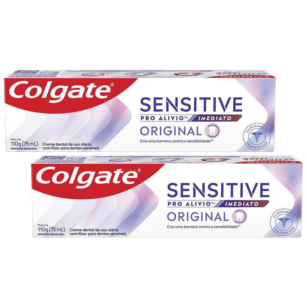 Kit C/ 2 Cremes Dentais Colgate Sensitive Pro-Alívio 110g Kit C/ 2 Cremes Dentais Colgate Sensitive Pro-Alívio 110g