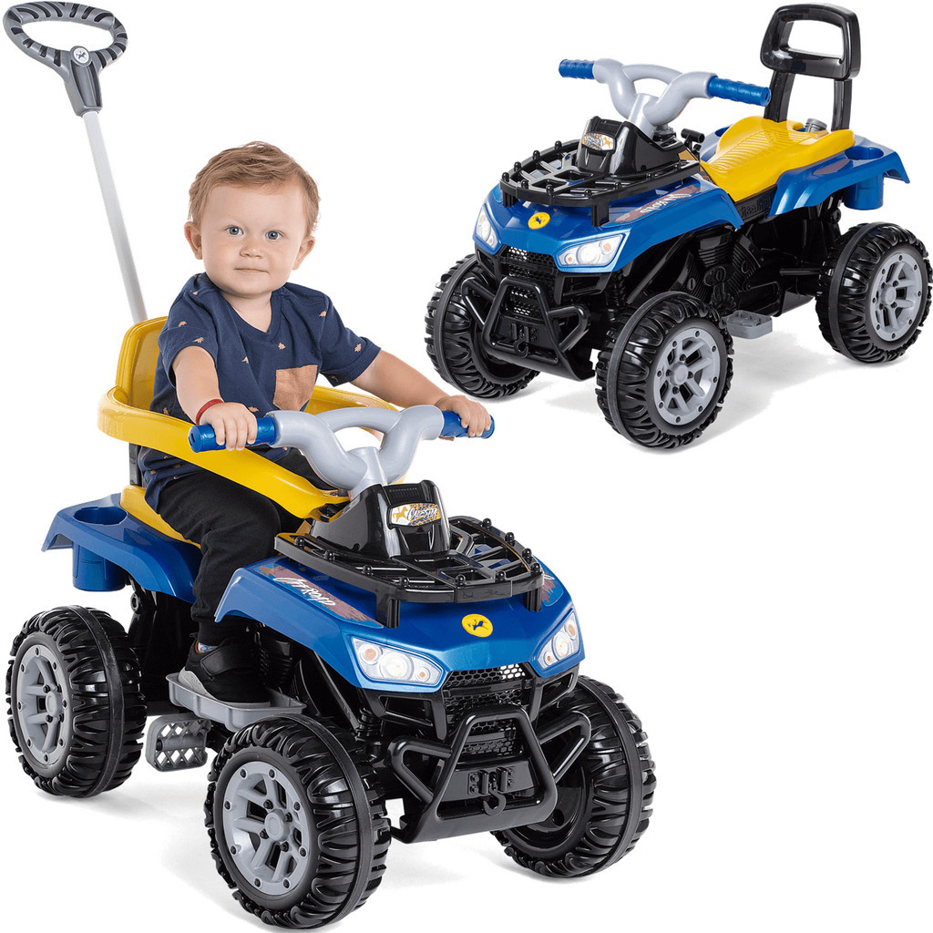 Carrinho de Passeio e Pedal Infantil Calesita Cross Up Azul Carrinho de Passeio e Pedal Infantil Calesita Cross Up Azul