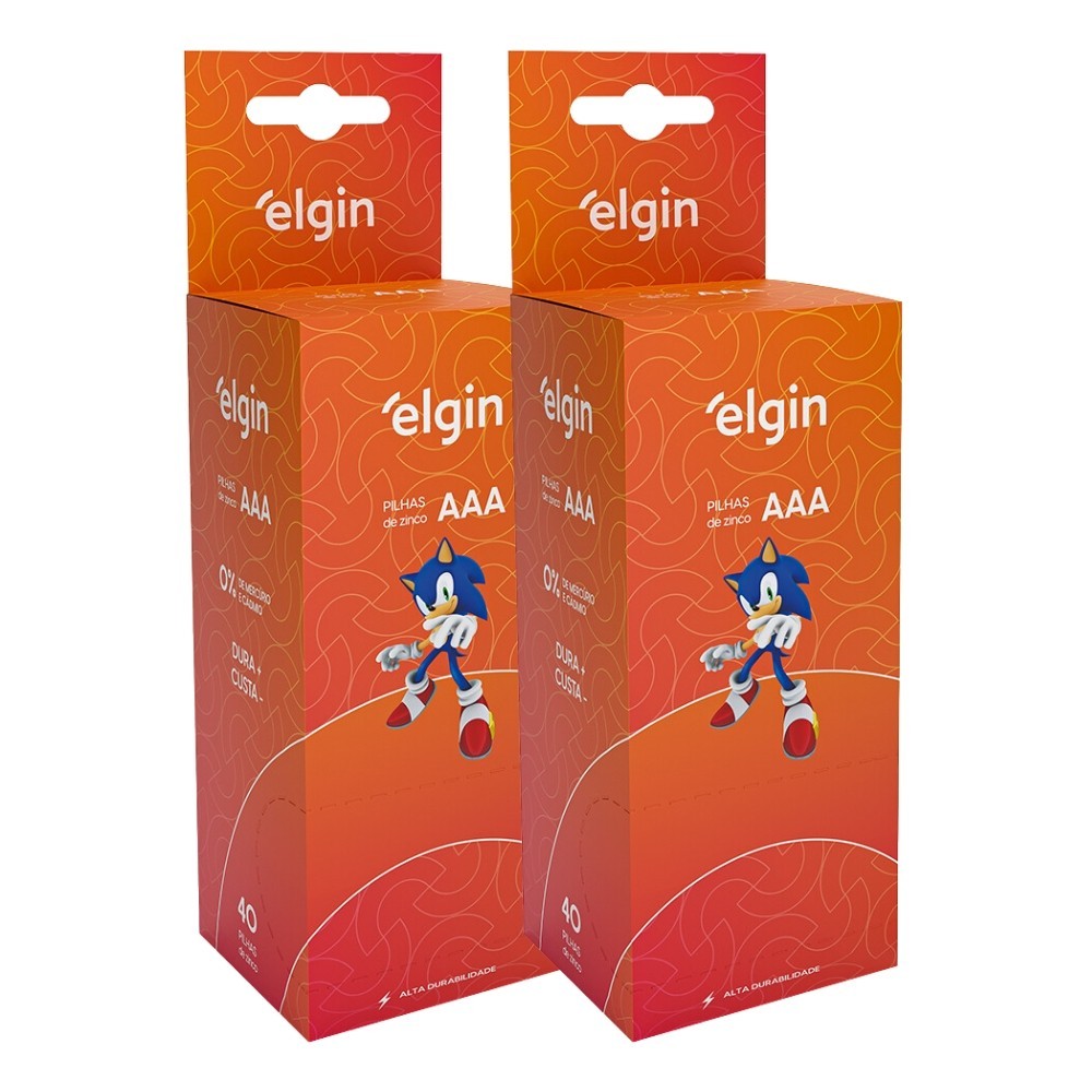 Kit 80 Pilhas Zinco Carvão Aaa Palito 3a Comum Tubo Elgin Kit 80 Pilhas Zinco Carvão Aaa Palito 3a Comum Tubo Elgin