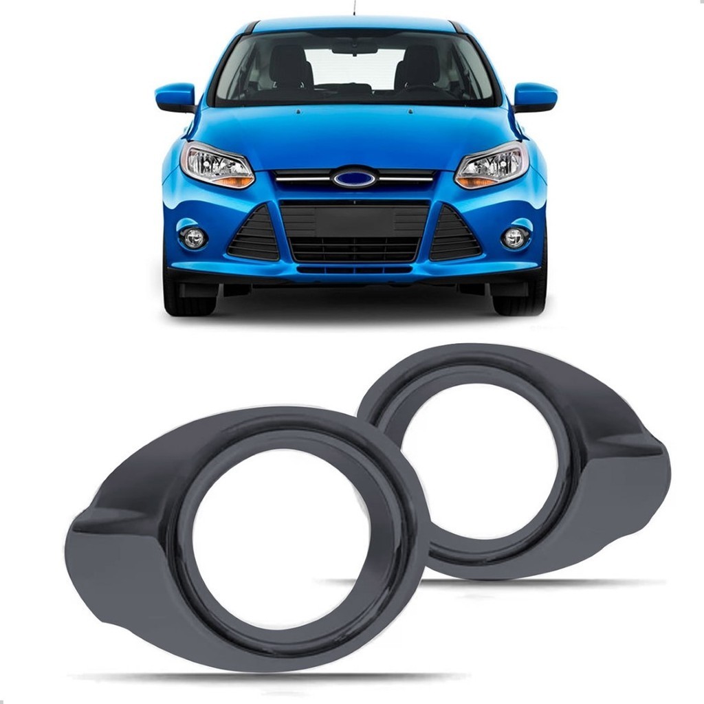 Par Suporte Farol Milha Auxiliar Focus 2014 A 2015 Preto Par Suporte Farol Milha Auxiliar Focus 2014 A 2015 Preto