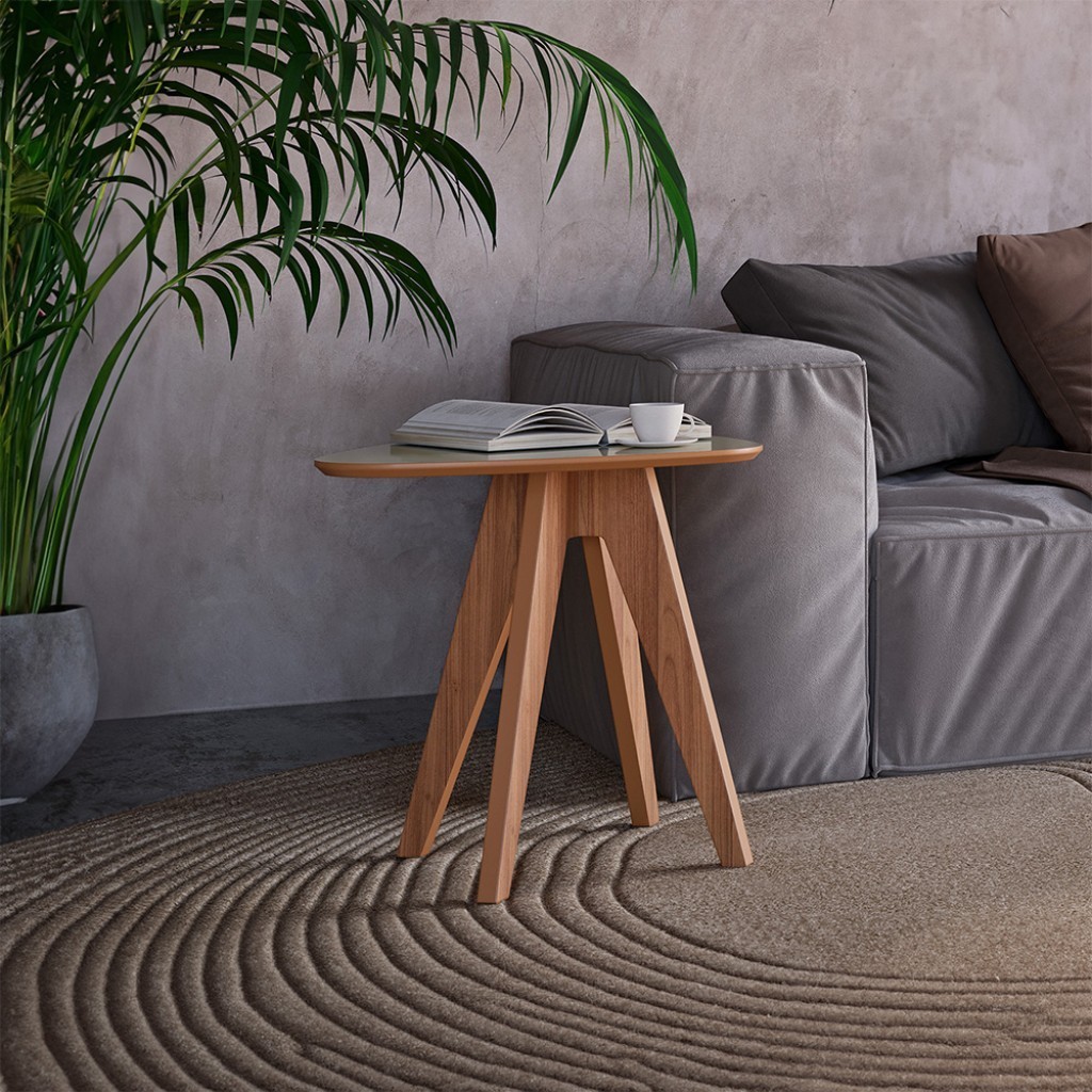 Mesa de Canto Orgânica Nature Off White/Freijó – Dalla Costa Mesa de Canto Orgânica Nature Off White/Freijó – Dalla Costa