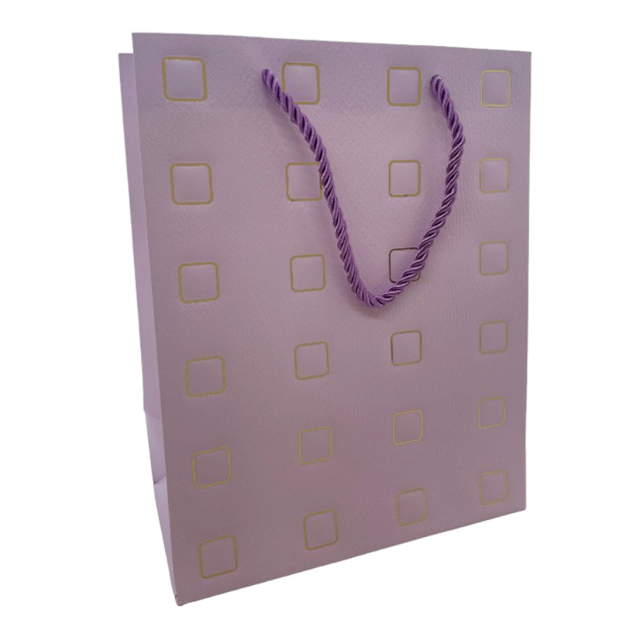 Sacola de Papel para Presente Quadrados Almofadados – Lilás – 32x26x12cm – 1 unidade – Rizzo Sacola de Papel para Presente Quadrados Almofadados – Lilás – 32x26x12cm – 1 unidade – Rizzo