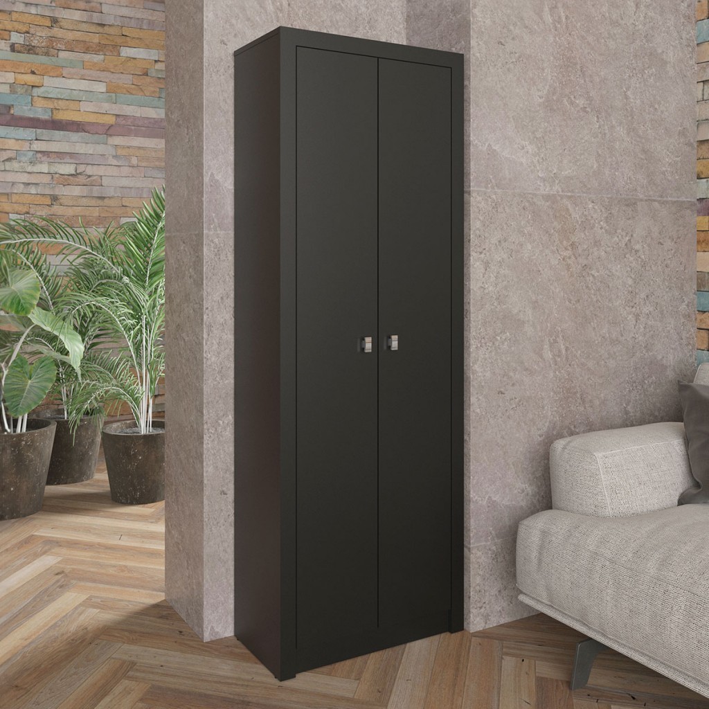 Armário para Escritório 2 Portas Preto Me4105 – Tecno Mobili