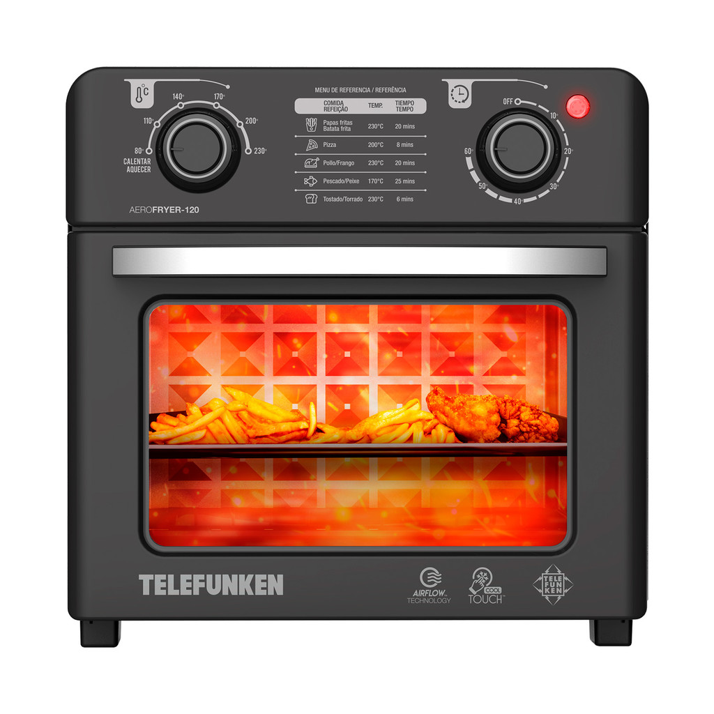 Forno com Air Fryer Telefunken 12 Litros Aero Fryer 120 Forno com Air Fryer Telefunken 12 Litros Aero Fryer 120