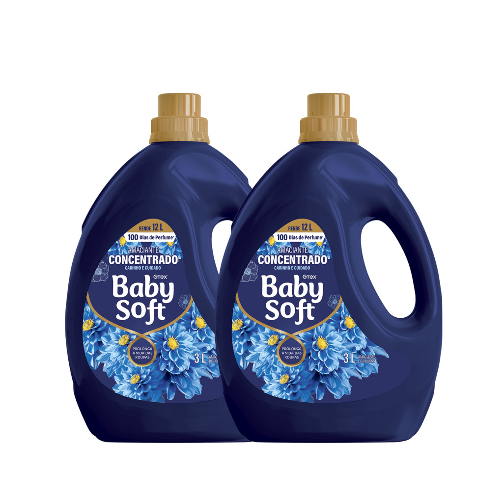 Kit 2 Amaciantes Concentrados Baby Soft Carinho e Cuidado – 3l Kit 2 Amaciantes Concentrados Baby Soft Carinho e Cuidado – 3l