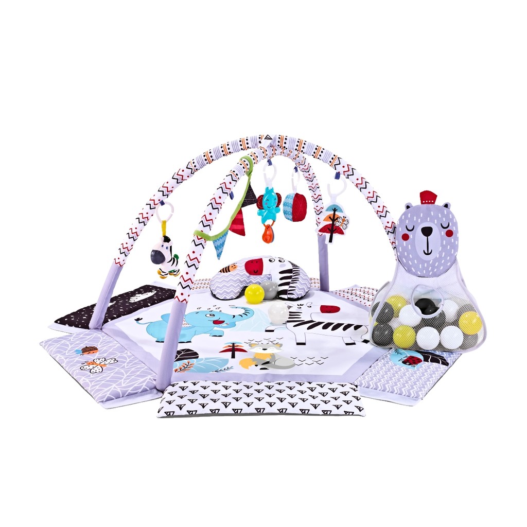 Tapete Ginásio Com Bolinhas Para Bebê Movie Cinza Maxi Baby Tapete Ginásio Com Bolinhas Para Bebê Movie Cinza Maxi Baby
