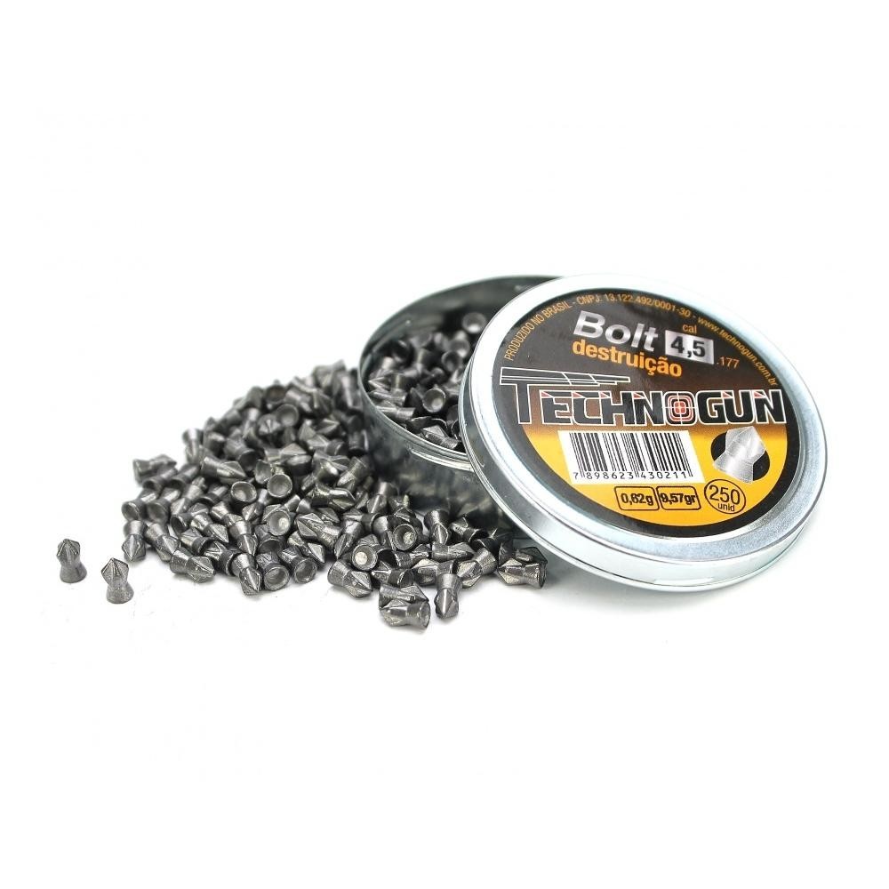 Chumbinho Bolt Destruição Cal 4,5mm Com 250und – Technogun