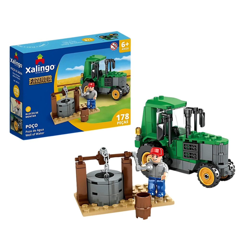 Brinquedo Infantil Bloco de Montar Fazenda Poço 178 Peças Xalingo – 68165 Brinquedo Infantil Bloco de Montar Fazenda Poço 178 Peças Xalingo – 68165